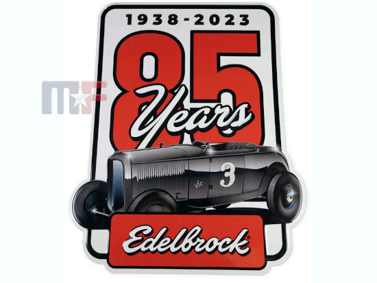 Edelbrock 85th Anniversary Tin Garage Sign Blechschild