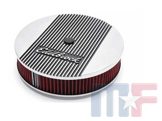 Edelbrock 14x3" Elite II Series Luftfilter mit Logo