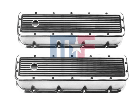 Edelbrock Elite Ventildeckel poliert BBC ab 65 hoch, ohne Logo