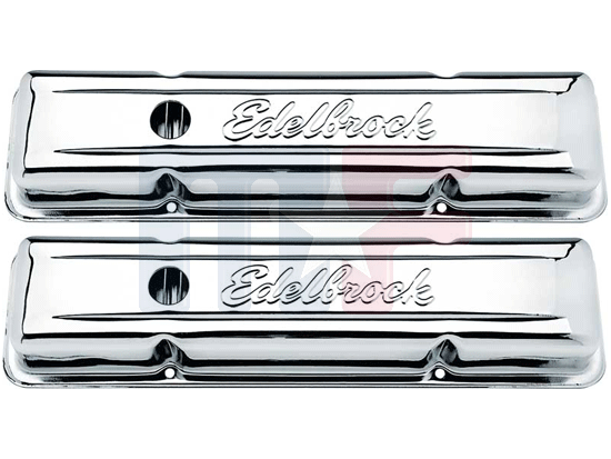 Edelbrock Signature Chromventildeckel SBC 59-86 flach