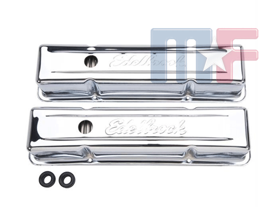 Edelbrock Signature Chromventildeckel SBC 59-86 hoch