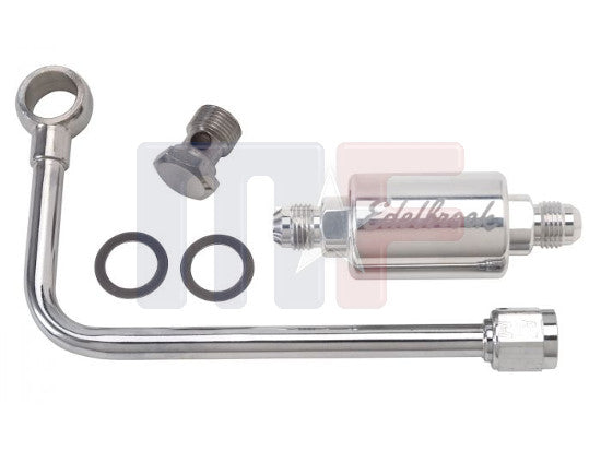 Edelbrock Kraftstoffleitung Chrom mit Filter 8131