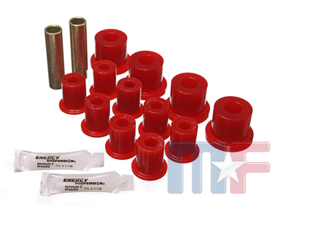 Poly-Blattfederbuchsensatz hinten Jeep CJ 76-86 rot