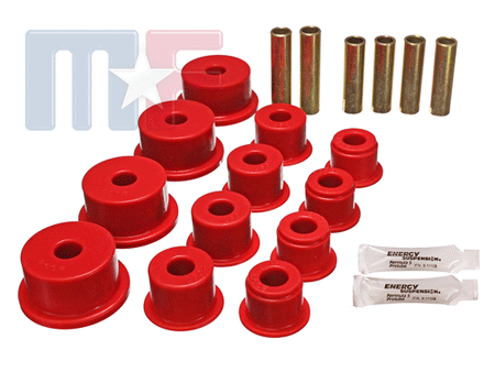 Poly-Blattfederbuchsensatz hinten Jeep XJ 84-01 rot