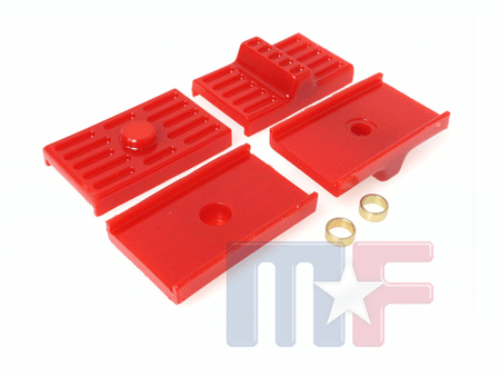 Poly-Blattfederisolatorensatz Camaro/Firebird 70-81 rot
