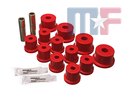 Poly-Blattfederbuchsen Mustang 64.5-73 rot