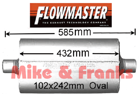 942550 Flowmaster 50 Delta Flow 2,5" (63,5mm) Mitte-Mitte