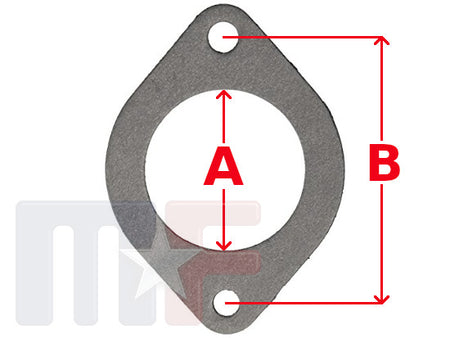 Auspuffdichtung 2-Loch A=2.25" B=3.5"