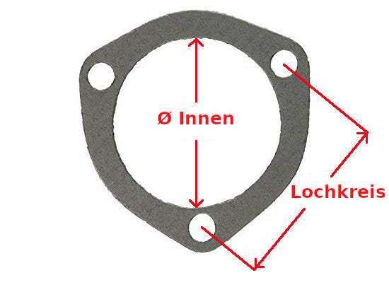 Dichtungen Reducer Ø innen 3"/Lochkreis 3,875" Copper Seal