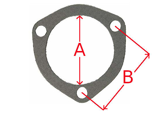 Auspuffdichtung 3-Loch A=1.875" B=2.625"