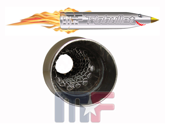 Flobullet Edelstahl Glasspack Schalldämpfer 2,50" (63,5mm)