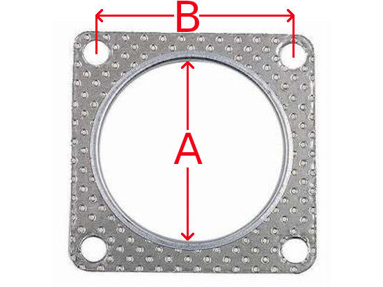 Auspuffdichtung 4-Loch A=2.608" B=3.188"