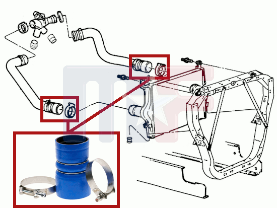 Turbolader Ladelüftkühler Schlauch Ford Diesel 99-07