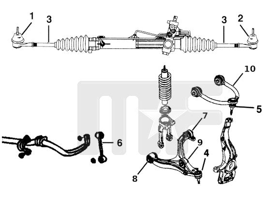 Stabihalterung hinten (#6) Grand Cherokee/Comander 05-10*