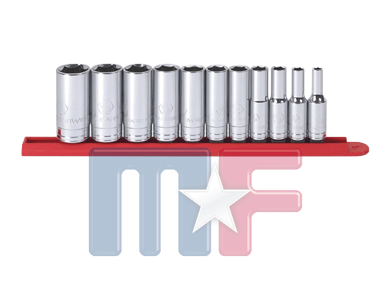 80555 GearWrench 3/8" 6-Point SAE Stecknußsatz tief 11-teilig