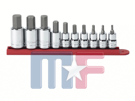 80579 GearWrench SAE Innensechskantsteckschlüsselsatz 10-teilig