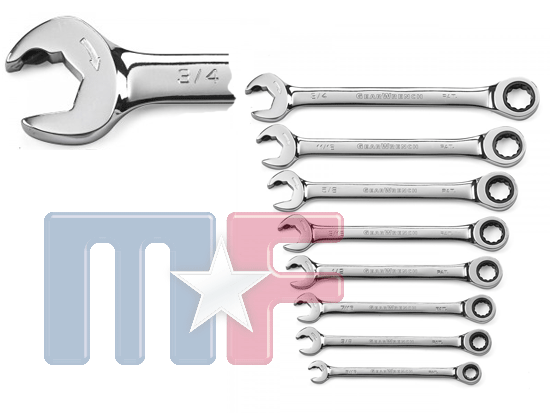 85599 GearWrench Ratschen Ring/Maulschlüsselsatz zöllig 8-teilig