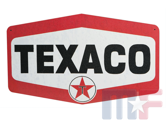 Blechschild Texaco 16" x 10" (ca. 41cm x 25cm)