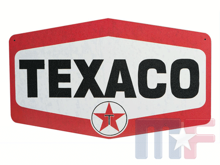 Blechschild Texaco 16" x 10" (ca. 41cm x 25cm)