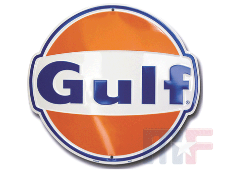 Blechschild Gulf 12" (ca. 30cm) Aluminium erhaben