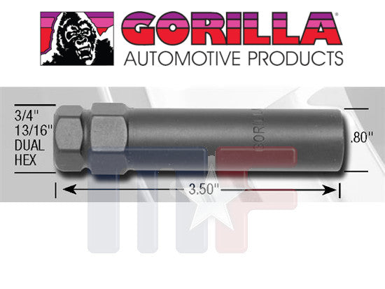 Gorilla Schlüsselnuss für schmale Radmutter Duplex 0.80"