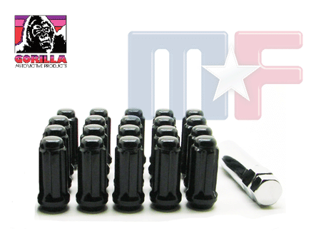 Radmuttern (20) Small Diameter 60° Konus 9/16" schwarz