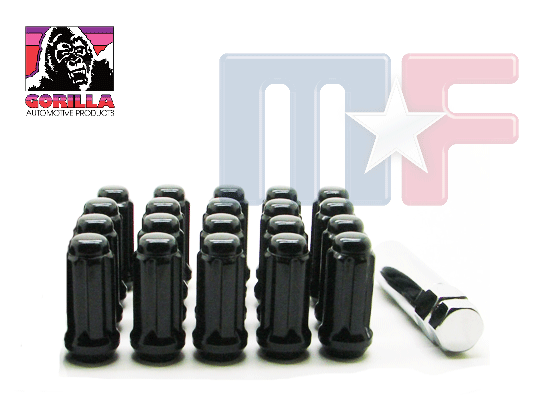 Radmuttern (20) Small Diameter 60° Konus 9/16" schwarz