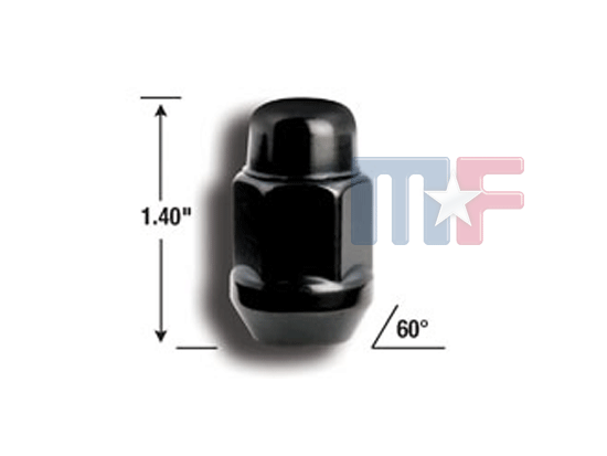 Radmutter (1) 60° Konus 1/2" schwarz
