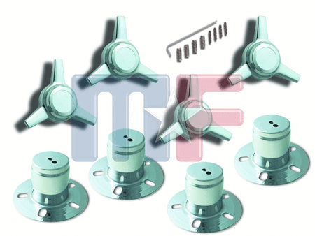Chrome Spinner Hub Cover Set 3-bar Straight