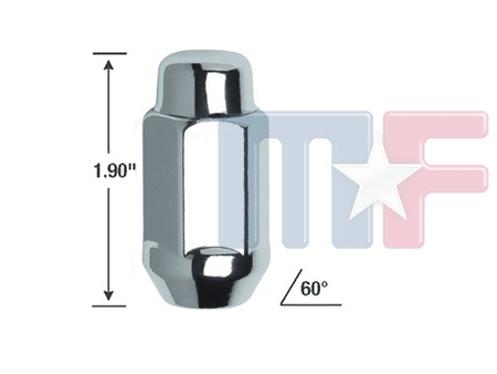 Chromradmutter 60° Konus 9/16" Bulge