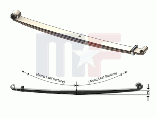 °Blattfeder hinten 3-Lagen GM Truck 4x4 73-87