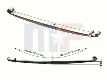 °Blattfeder hinten 3-Lagen GM Truck 4x4 73-87
