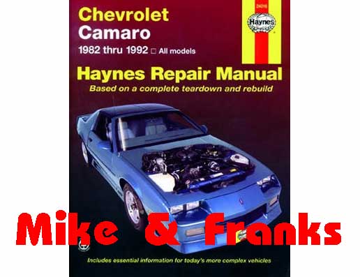 Reparaturanleitung 24016 Chevrolet Camaro 1982-92