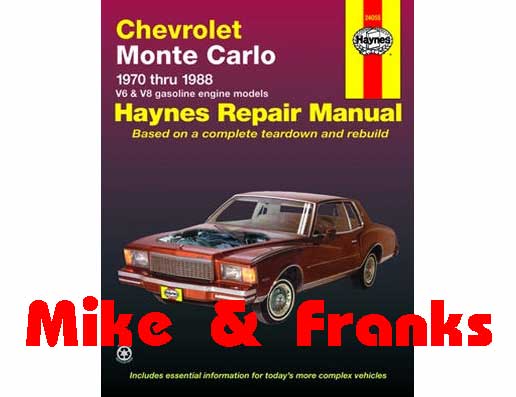 Reparaturanleitung 24055 Chevrolet Monte Carlo 1970-88