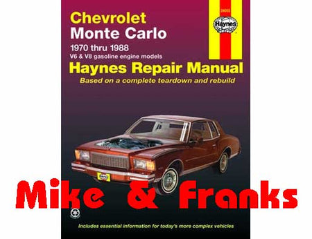 Reparaturanleitung 24055 Chevrolet Monte Carlo 1970-88