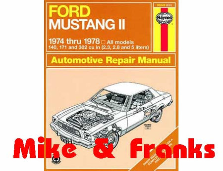 Reparaturanleitung 36049 Mustang 1974-78