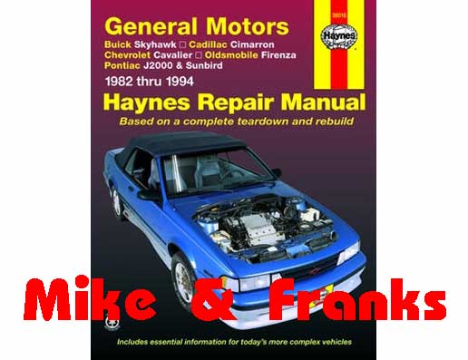 Reparaturanleitung 38015 Cavalier 1982-94