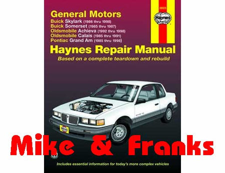 Reparaturanleitung 38025 FWD Grand Am 1985-98