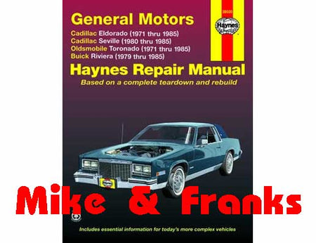 Reparaturanleitung 38030 Oldsmobile Toronado 1971-85