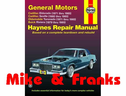 Reparaturanleitung 38030 Buick Riviera 1979-85 Frontantrieb
