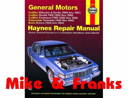 Reparaturanleitung 38031 Cadillac Frontantrieb Bj.86-93