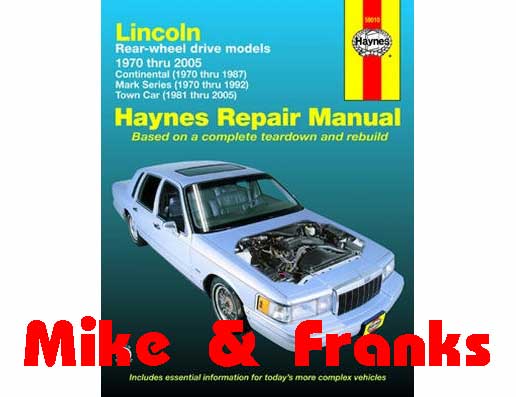 Reparaturanleitung 59010 Continental Towncar Mark 1970-05