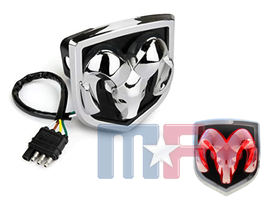 Hitch Cover/Plug "Dodge Ram Head" beleuchtet