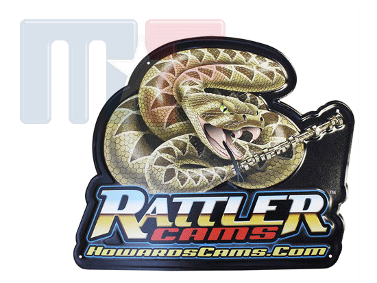 Blechschild Rattler 12" x 10.25" (ca. 30.5cm x 26cm)