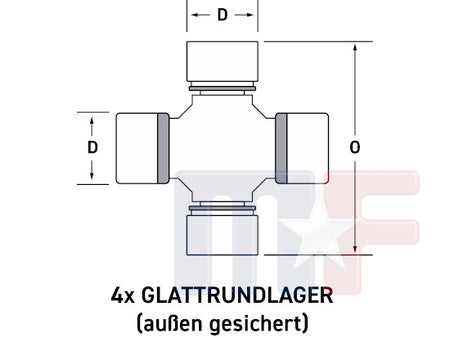 533502 Kreuzgelenk außen gesichert