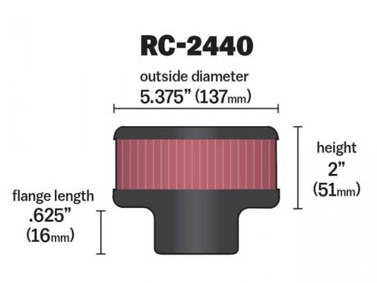 K&N Performance Luftfilter RC-2440 Clamp-On