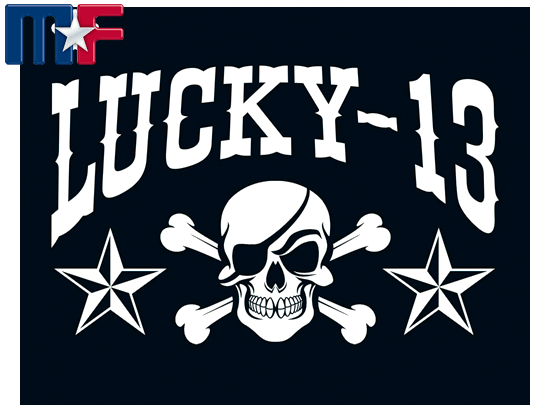 Aufkleber Jolly Roger Glückszahl 13 13x10cm