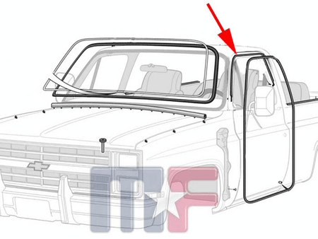 Türdichtung C/K/R/V Pickup/SUV 73-87/91* oben links