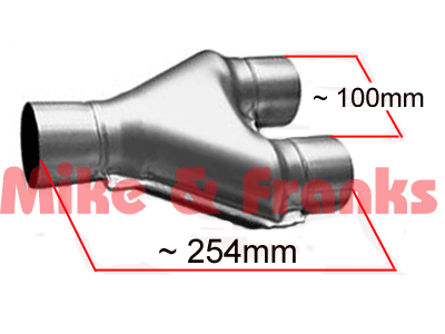 10768 Magnaflow Edelstahl Auspuffrohr Y-Rohr 2,5" (63,5mm)