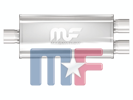 12198 Magnaflow Schalldämpfer 3"/D 2,5" Edelstahl matt